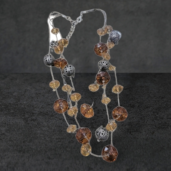 Copper and brown necklace - Picture 1 of 1